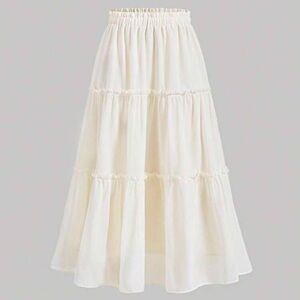 SHEIN Cream Maxi Skirt